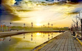 夕陽下的彩杏院