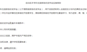 本專科生國家勵志獎學金實施細則